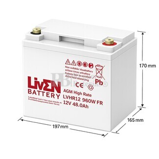 Bater�a 12 Voltios 48 Amperios LVHR12-960W | Liven Battery